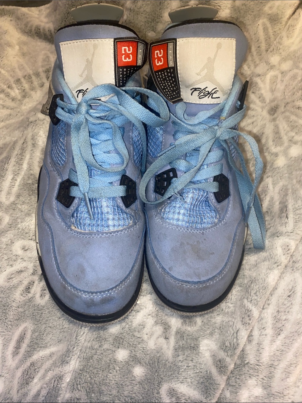Jordan Men's Athletic Sneakers in Light Blue and Black